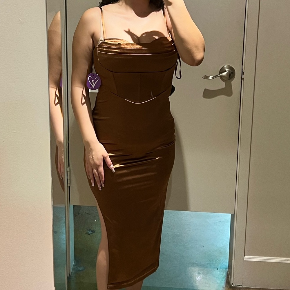 Windsor Chocolate Brown Bodycon Dress